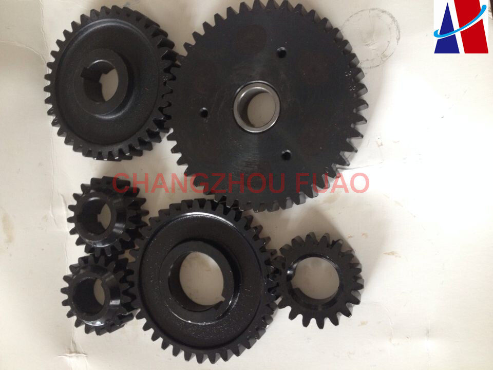 Diesel Engine Parts Starting Gear Black After NitridingTreatment SC45 Raw Material