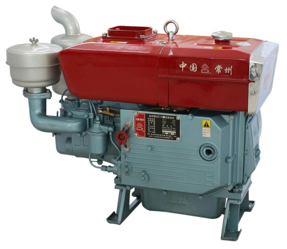 Vortex type single cylinder water cooled diesel engine / horizontal diesel engine